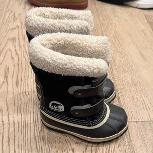 Sorel Kids Black and Cream Snow Boots